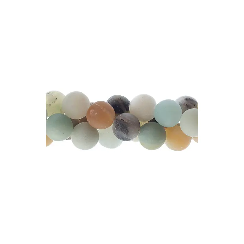 Semi-Precious Amazonite Natural Matt 8mm 7in str Round