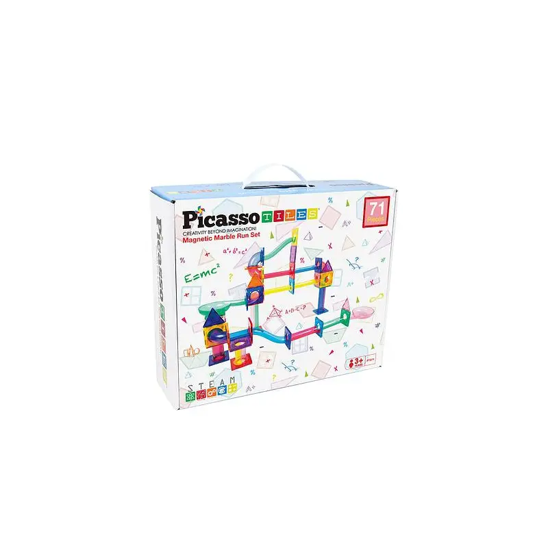 PicassoTiles MAGNETIC MARBLE RUN - 71PC