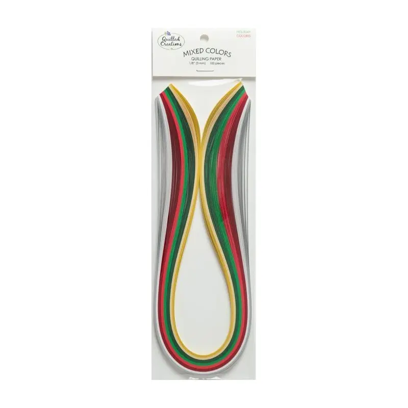Mixed Pack Quilling Papers, Holiday Colors 1/4"