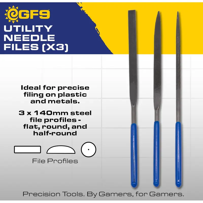 HOBBY TOOLS: UTILITY NEEDLE FILES 3CT