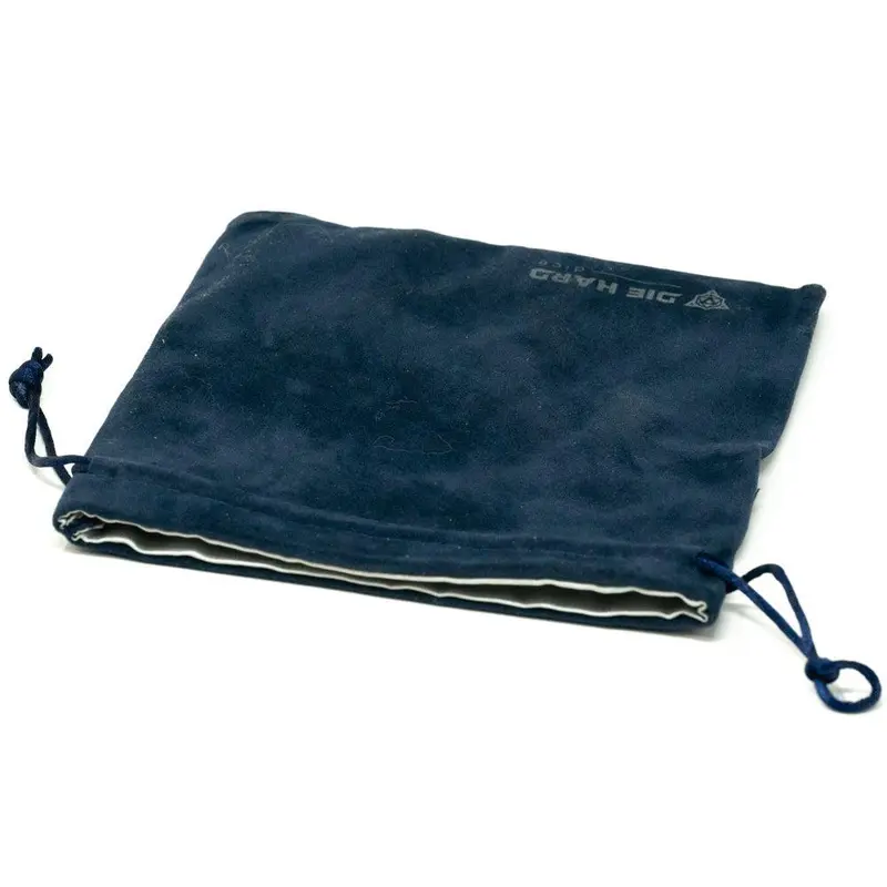 Medium Velvet Navy Blue Dice Bag