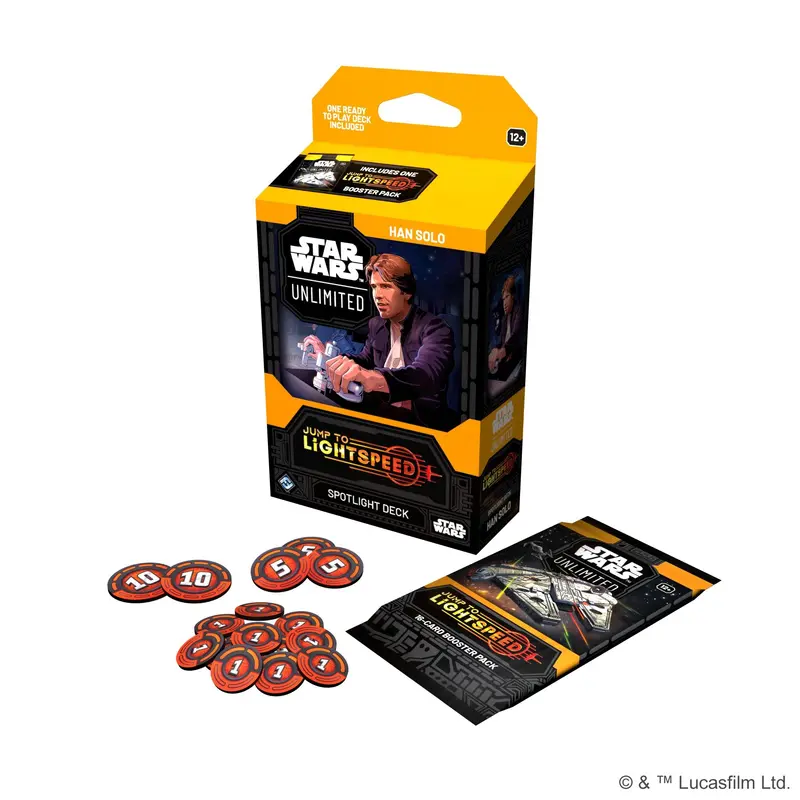 Star Wars Unlimited - Han Solo - Jump to Lightspeed Spotlight Deck Display