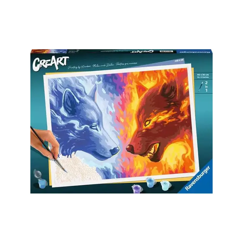 CreArt Paint by Numbers - Fire & Ice