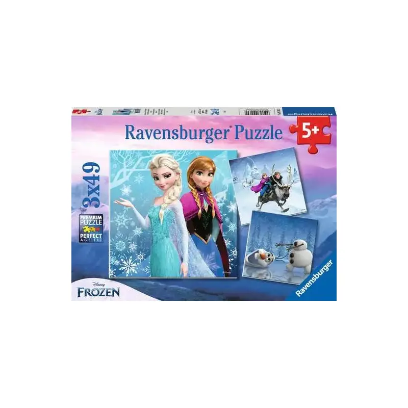 Jigsaw Puzzle Winter Adventures - 3 x 49 Pieces Puzzle