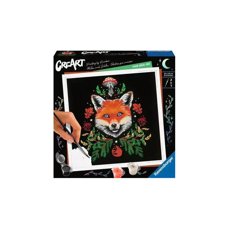 CreArt Paint by Numbers -Ravensburger Pixie Cold: Fox