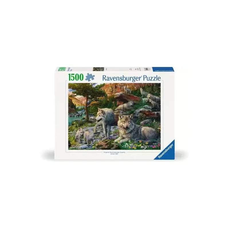 Jigsaw Puzzle Wolves in Spring - 1500 Pieces