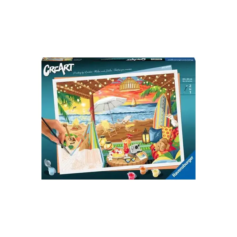 CreArt Paint by Numbers -Ravensburger Cozy Cabana