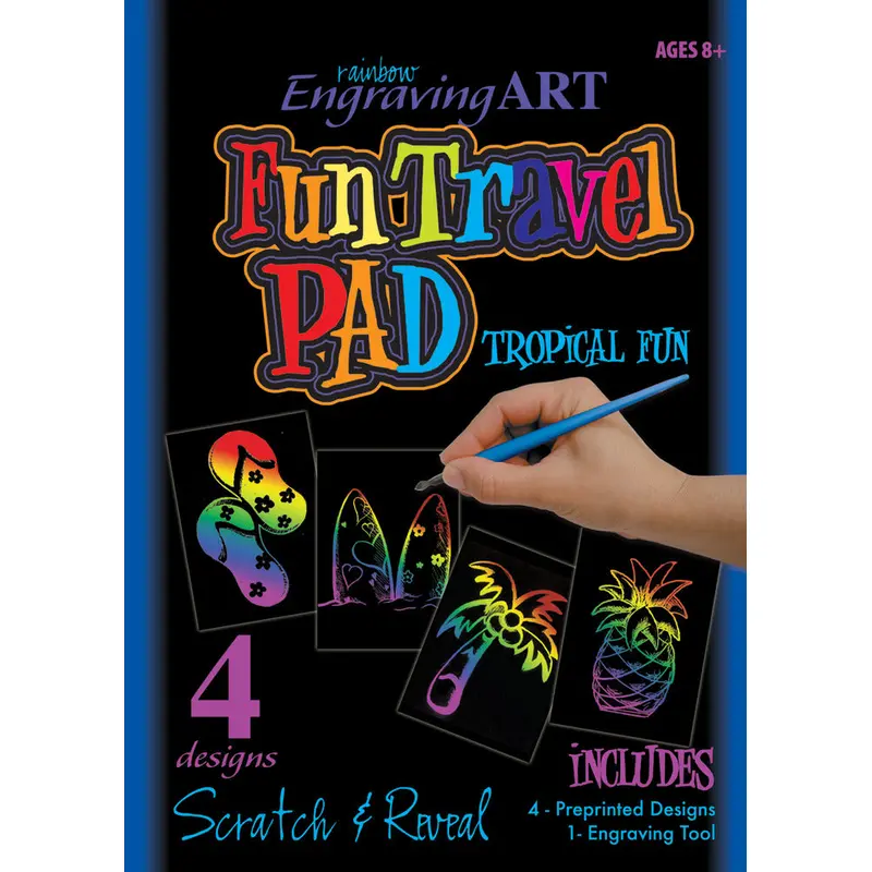 Engraving Art Fun Travel Pad, Tropical Fun