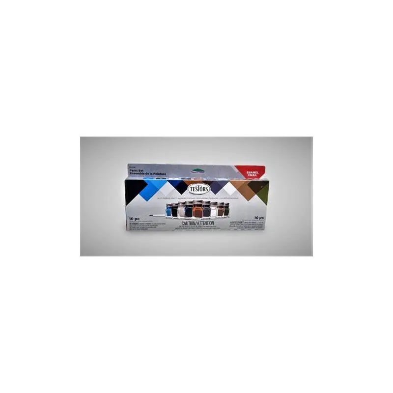 Testors Military Flat Enamel Paint Set (8 Colors & Thinner) 281230