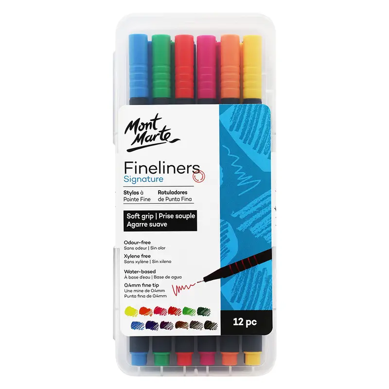 MONT MARTE Fineliner Soft Grip - 12pcs