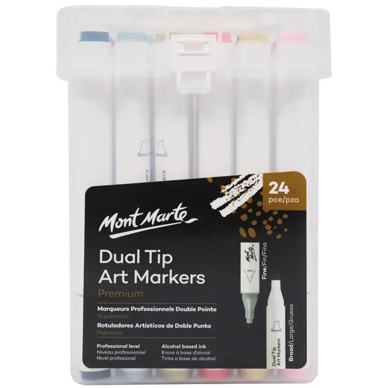 MONT MARTE Dual Tip Alcohol Markers - 24pcs