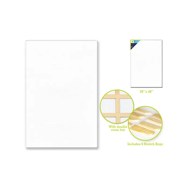 Stretch Artist Canvas: Rect. 36"x48" Primed Back-Stapled