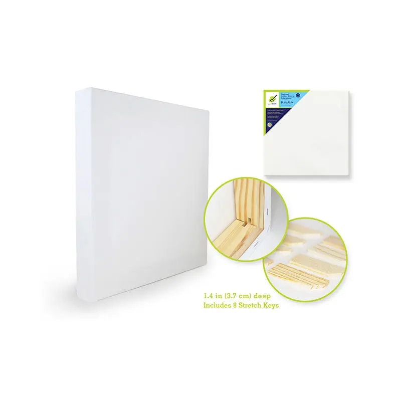 Stretch Artist Deep Canvas: Square 24"x24" (3.7cmD) Primed Back-Stapled