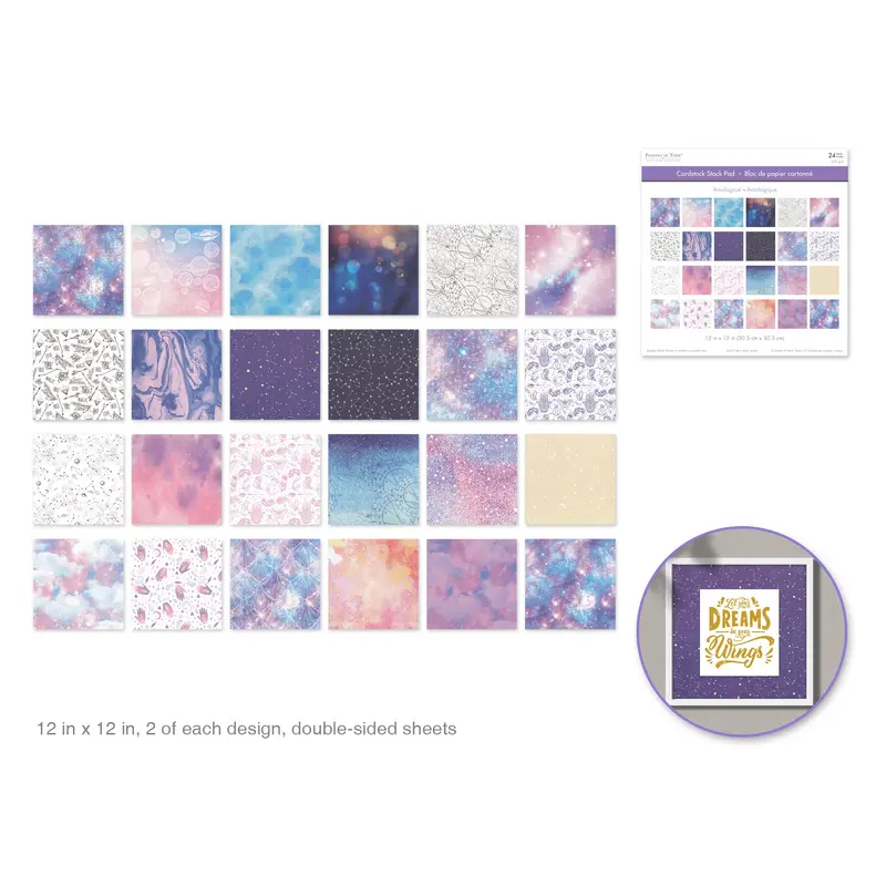 Cardstock: 12"x12" Themed Stack Pad x24 Double-Sided (24 Designs) 230GSM  Astrological