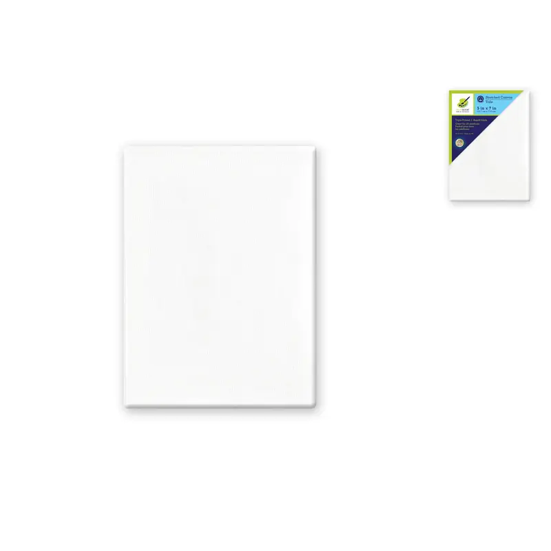 Stretch Artist Canvas: Rect. 5"x7" Primed Back-Stapled