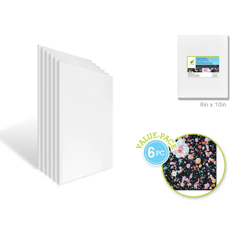 Canvas Panels Primed: 8"x10" Value-Pack 6pc Artist Quality