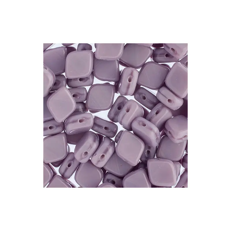 Czech Bead Rhombus 2Hole 10x8mm Purple Silk