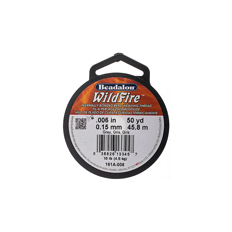 Beadalon - Wildfire .006in/ .15mm Grey 50yd (45m)