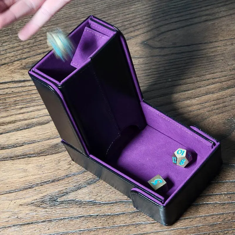 The Keep: Compact Magnetic Dice Tower (Purple)