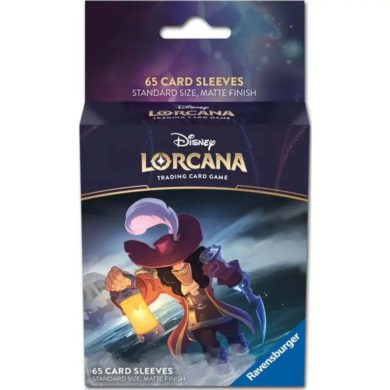 DISNEY LORCANA CARD SLEEVE SET 1 CAPTAIN HOOK