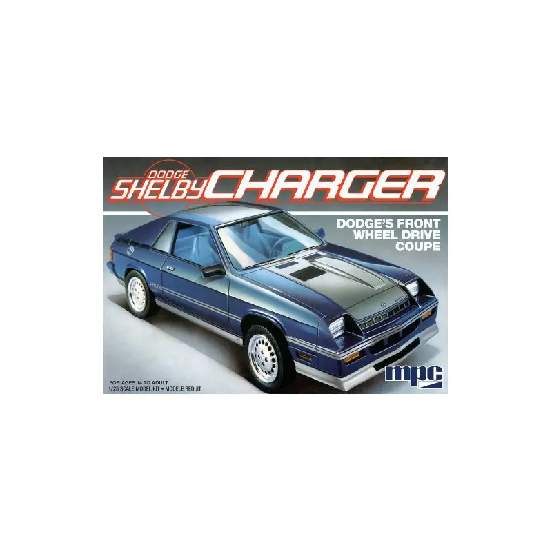 MPC 1986 DODGE SHELBY CHARGER 1:25 SCALE MODEL KIT