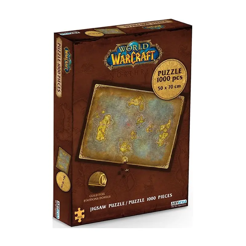 WORLD OF WARCRAFT AZEROTH'S MAP 1000 PIECE PUZZLE