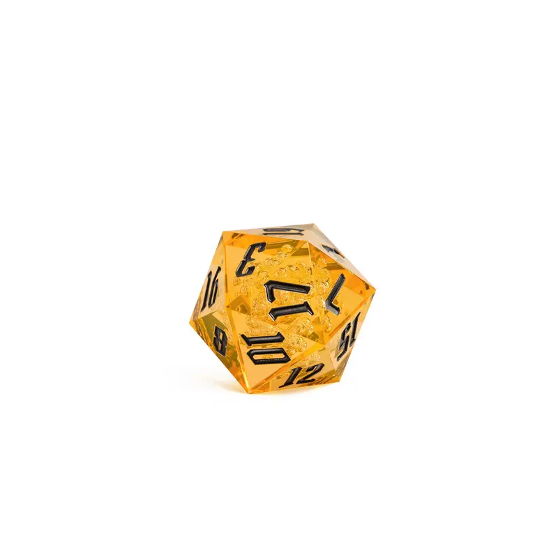 55mm Titan D20 - Sharp Edge Orange with Bubbles