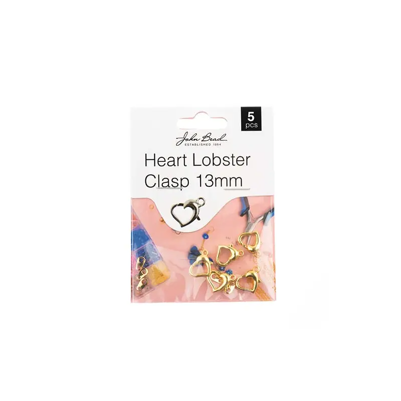 Must Have Findings - Heart Lobster Clasp 13mm Set Gold 5pcs
