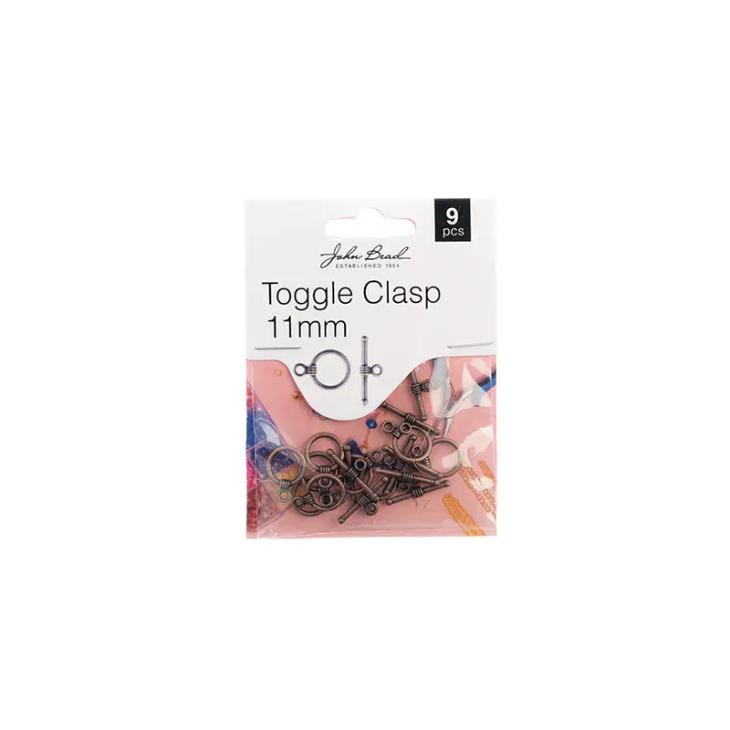 Must Have Findings - Toggle Clasp 11mm Antique Copper 9pcs