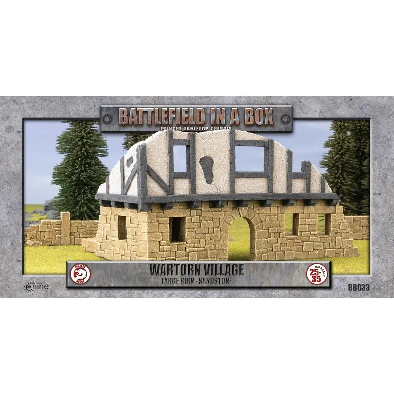 Battlefield in a Box: Wartorn Village: Large Ruin - Sandstone