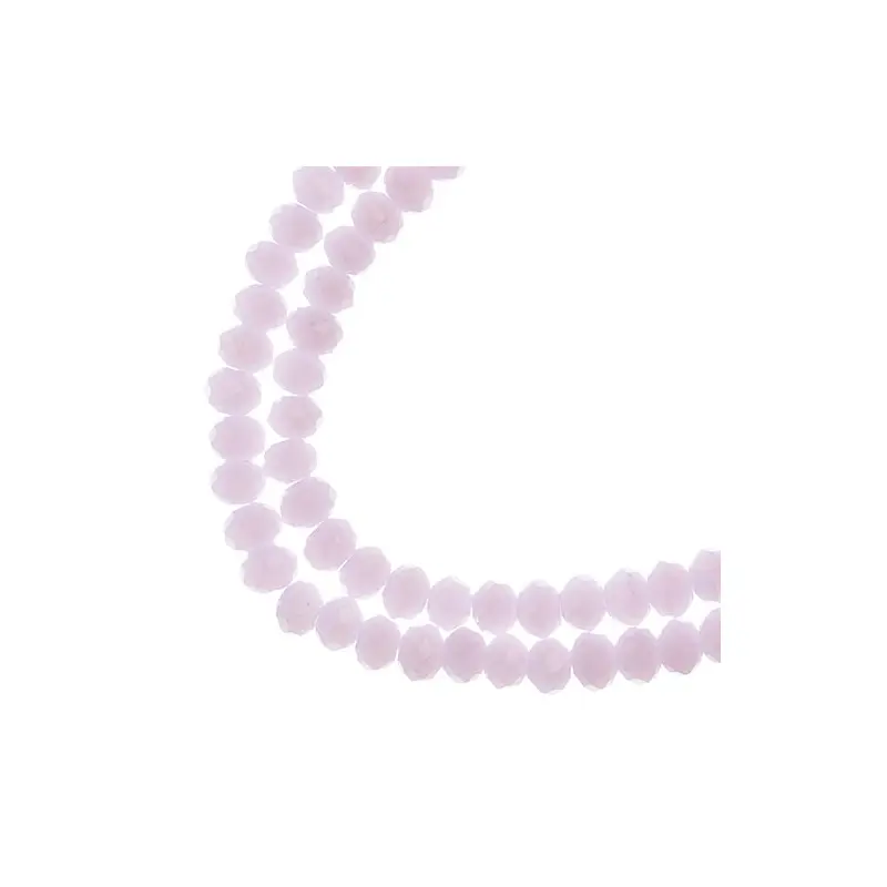 Crystal Lane DIY Rondelle 2 Strand 7in (apx110pcs) 3x4mm Opaque Pink