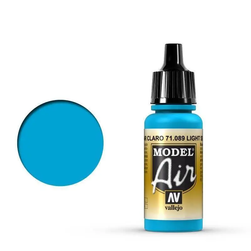 Vallejo 71089 Model Air Light Sea Blue 17 ml Acrylic Airbrush Paint