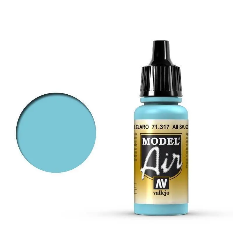 Vallejo 71317 Model Air AII Sv Gol Light Blue 17 ml Acrylic Airbrush Paint