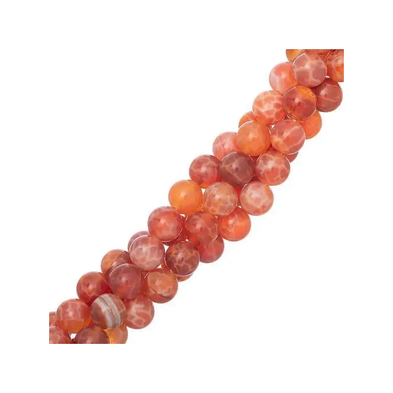 6mm Agate Fire (Natural) Beads 15-16" Strand