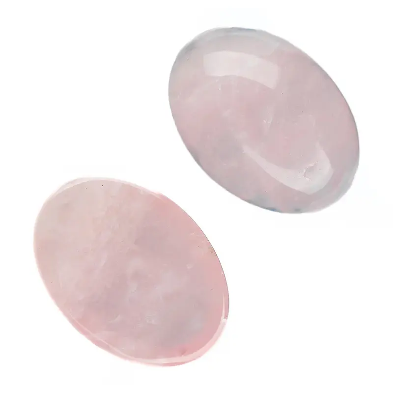 13x18mm Quartz Rose (Natural) Cabochons 2/pk