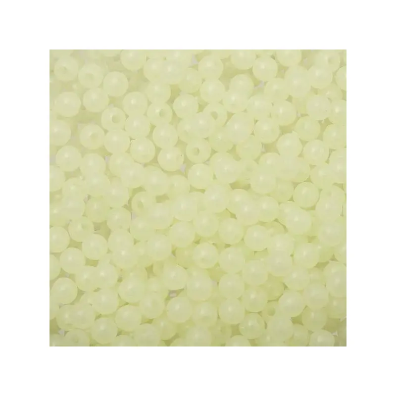 4mm Round Plastic Beads - Glow In The Dark
