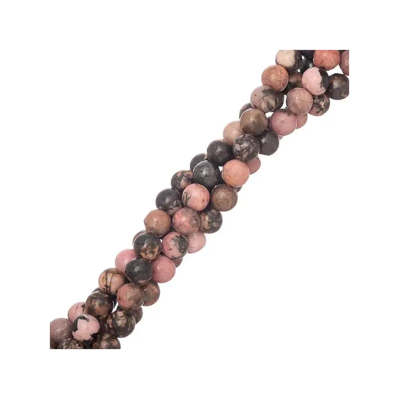 6mm Rhodonite (Natural) Beads 15-16" Strand