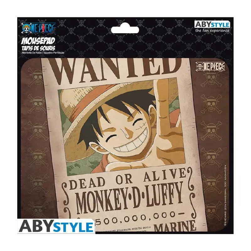 ONE PIECE FLEXIBLE MOUSEPAD WANTED LUFFY