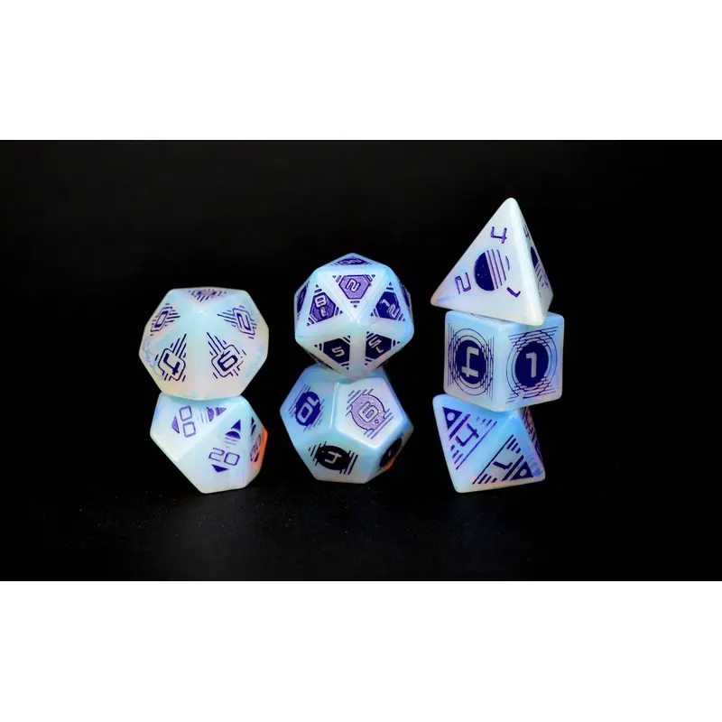 80s Opalite (Semi-Precious Gemstone 7-Die RPG Set)