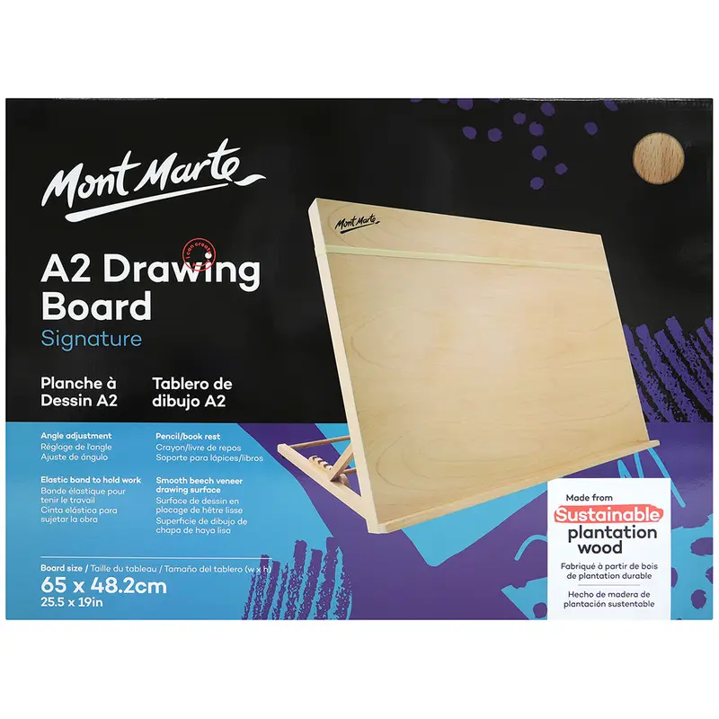 MONT MARTE Drawing Board A2 with elastic band