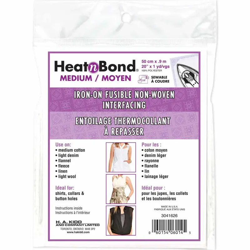 HEATNBOND Non-Woven Medium Weight Fusible Interfacing - 50cm x .9m / 20 x 1 yd