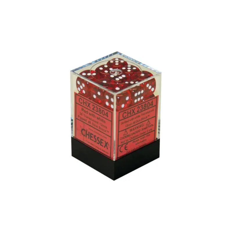 TRANSLUCENT 36D6 RED/WHITE 12MM