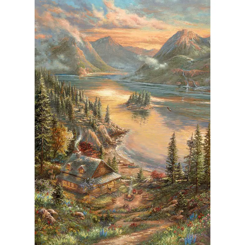 THOMAS KINKADE 1000PC LAKESIDE SPLENDOR