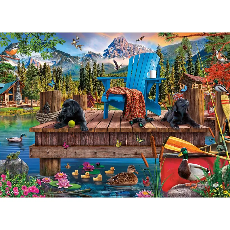 WEEKEND RETREAT - DOGS ON THE DOCK 1000PC