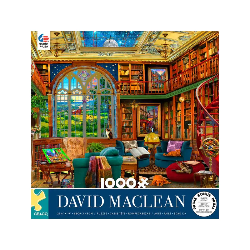 DAVID MACLEAN - COUNTRY LIBRARY - 1000 PIECE PUZZLE