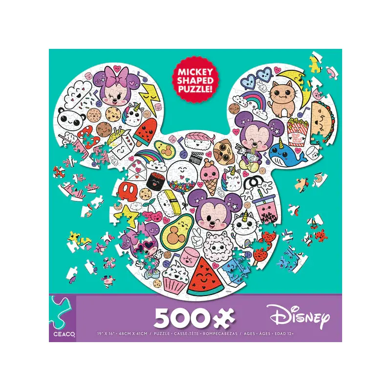 PUZZLE SHAPES - DISNEY TOO CUTE - 500 PIECE PUZZLE