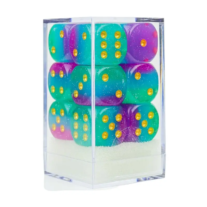 SD D6 DICE SET NORTHERN LIGHTS 16MM 12CT