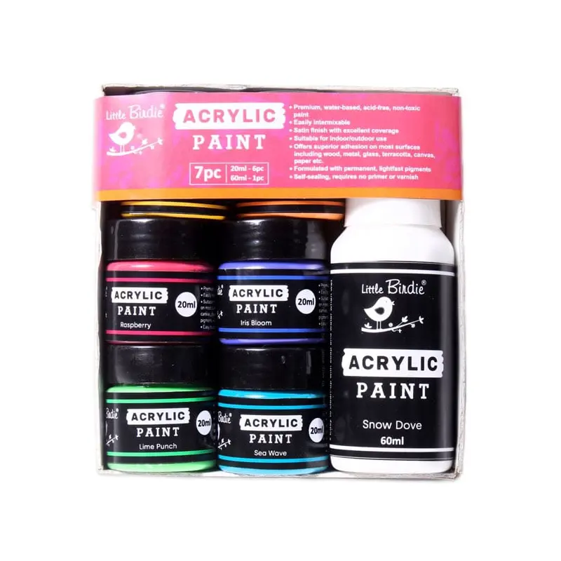 Little Birdie Acrylic Paint Set - 7pc