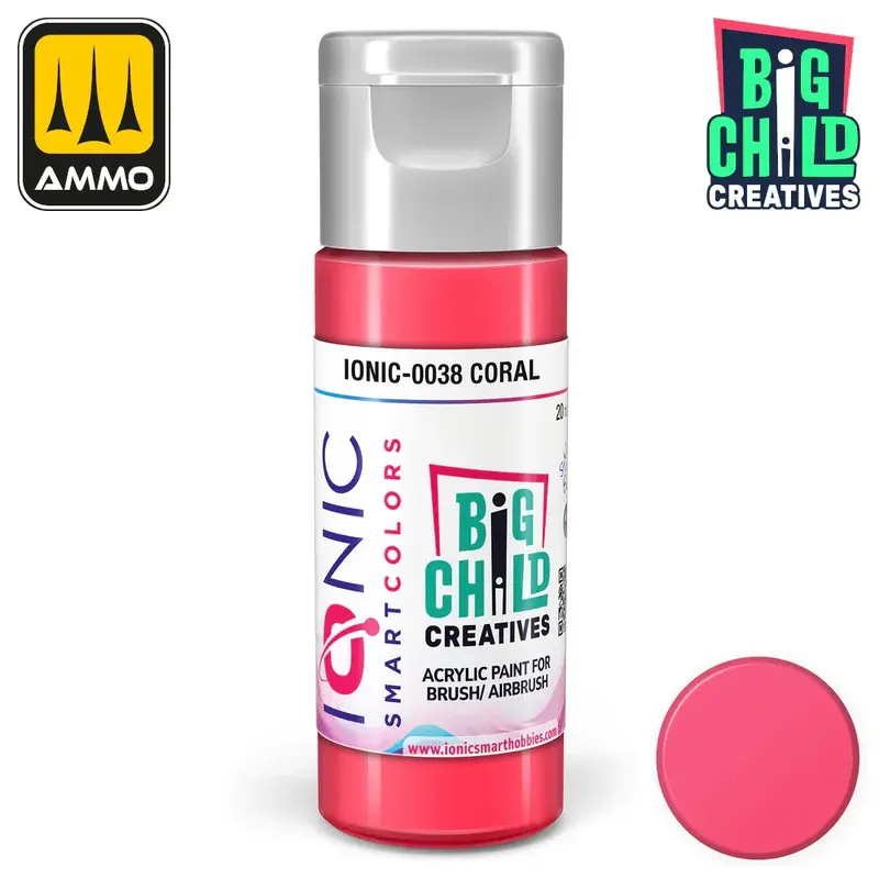 Ionic - Acrylic Paints - Coral 20ml