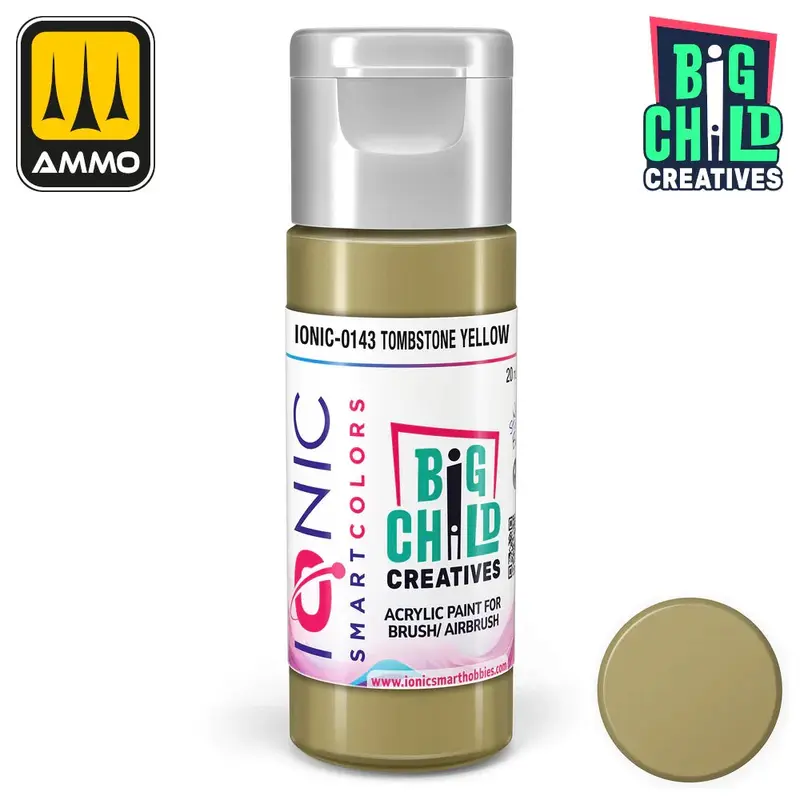 Ionic - Acrylic Paints - Tombstone Yellow 20ml